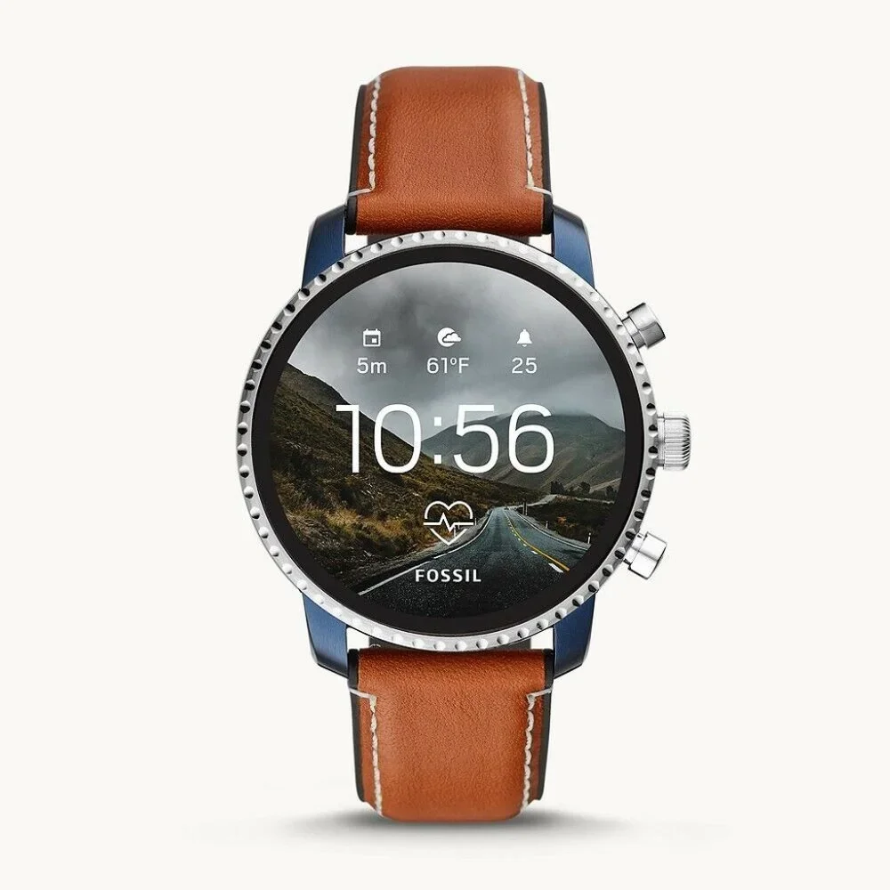 $275 MSRP | Fossil FTW4016 Gen 4 Smartwatch Explorist HR Tan Leather